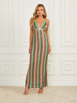 Guess Fearne Maxi Dress Multi | GUESS-SN26723