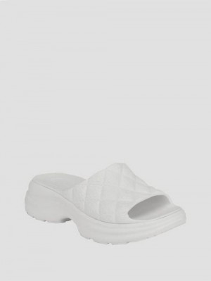 Guess Fenixy Quattro G Slides Wit | GUESS-SN29617