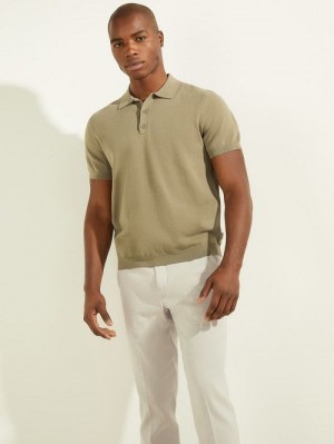Guess Formal Performance Sweater Polo Groen | GUESS-SN30965