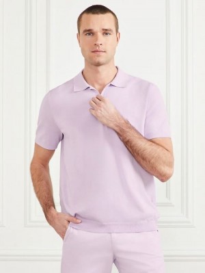 Guess Formal Performance Sweater Polo Paars | GUESS-SN30976