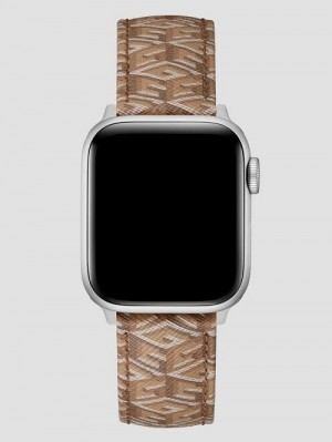 Guess G-Cube Brown Leather 38-40 mm Band for Apple Watch® Bruin | GUESS-SN30008