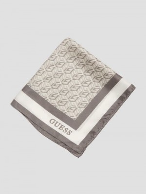 Guess G Cube Silk Scarf Wit | GUESS-SN30192