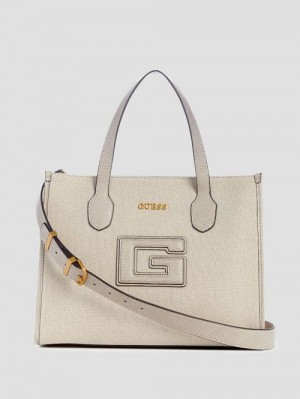 Guess G Status Snake-Embossed Tote Grijs | GUESS-SN29412