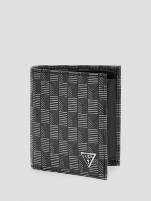 Guess G Wave Billfold Wallet Zwart | GUESS-SN31735