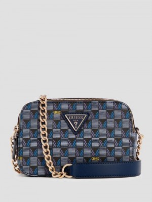Guess G Wave Camera Crossbody Blauw | GUESS-SN28974