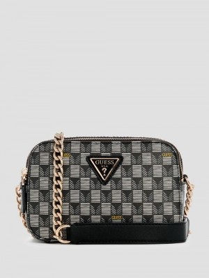 Guess G Wave Camera Crossbody Zwart | GUESS-SN28984