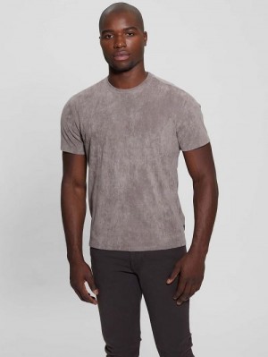 Guess Garrett Faux-Suede Tee Bruin | GUESS-SN30714