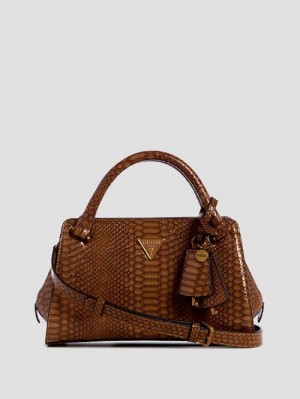Guess Georgina Small Girlfriend Satchel Bruin | GUESS-SN29205