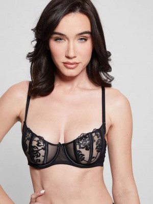 Guess Giselle Balconette Bra Zwart | GUESS-SN28652