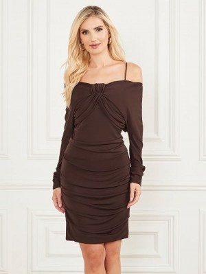 Guess Giselle Bodycon Dress Bruin | GUESS-SN26868