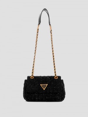 Guess Giully Convertible Crossbody Zwart | GUESS-SN28826