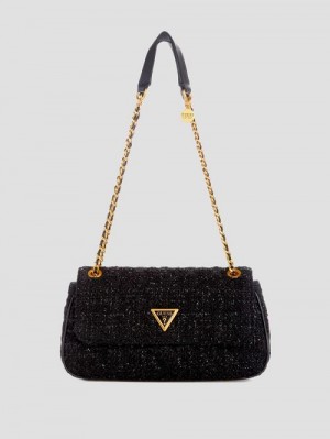 Guess Giully Convertible Crossbody Zwart | GUESS-SN28983
