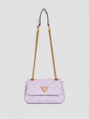 Guess Giully Mini Convertible Crossbody Paars | GUESS-SN28868