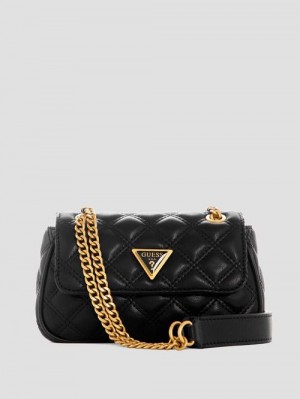 Guess Giully Mini Convertible Crossbody Zwart | GUESS-SN29138