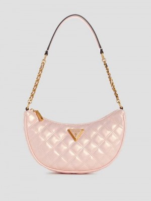 Guess Giully Quilted Shoulder Bag Roze | GUESS-SN29116