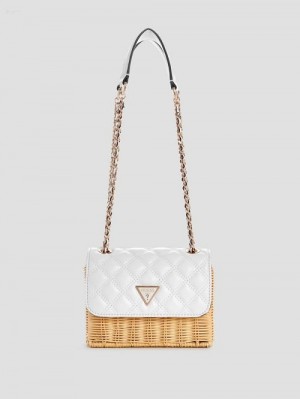 Guess Giully Straw Convertible Crossbody Wit | GUESS-SN29118