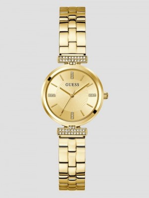 Guess Gold-Tone Analog Watch Goud | GUESS-SN29966