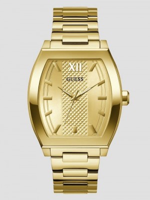 Guess Gold-Tone Barrel Analog Watch Goud | GUESS-SN31639