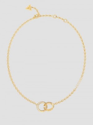 Guess Gold-Tone Forever Link Necklace Goud | GUESS-SN30250