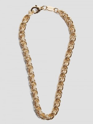 Guess Gold-Tone Grumetta Mini Necklace Goud | GUESS-SN30257