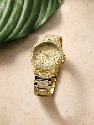 Guess Gold-Tone Multifunction Watch Goud | GUESS-SN31649