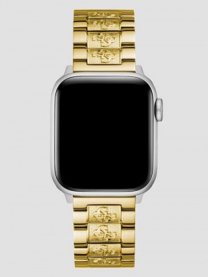 Guess Gold-Tone Quattro G 38-40 mm Band for Apple Watch® Goud | GUESS-SN30020