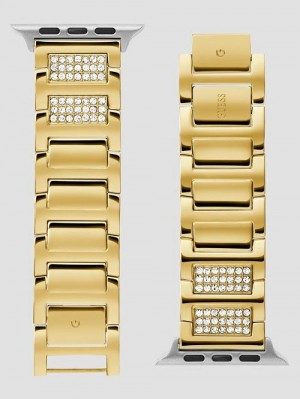 Guess Gold-Tone Rhinestone 42-44 mm Band for Apple Watch® Goud | GUESS-SN31609