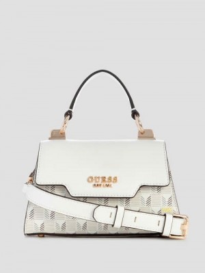Guess Hallie Mini Fold-Over Flap Bag Wit | GUESS-SN28747