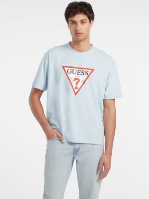 Guess Iconic Tee Blauw | GUESS-SN30579