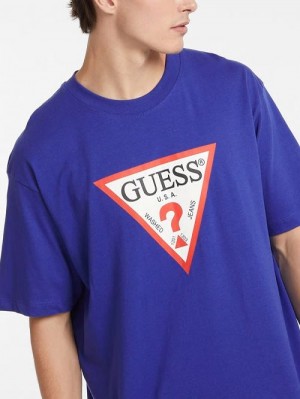 Guess Iconic Tee Blauw | GUESS-SN30658