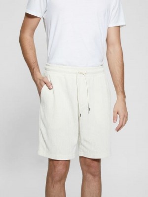 Guess Imperial Textured Knit Shorts Wit | GUESS-SN31359