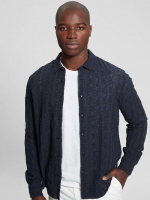 Guess Indio Embroidered Shirt Blauw | GUESS-SN31217
