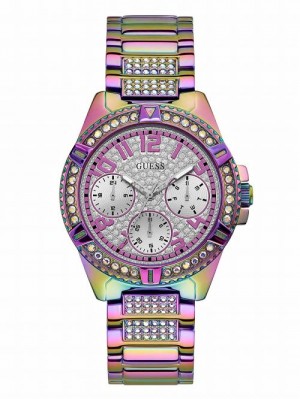 Guess Iridescent Crystal Multifunction Watch Bruin | GUESS-SN30040