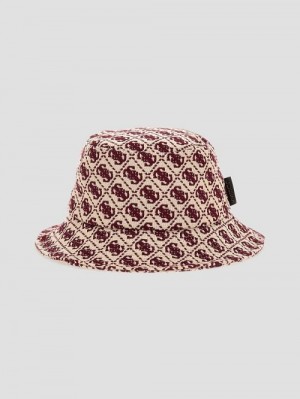 Guess Izzy Jacquard Quattro G Bucket Hat Roze | GUESS-SN30167