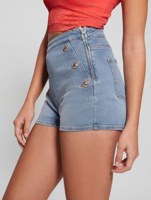 Guess Janae Denim Shorts Blauw | GUESS-SN26486