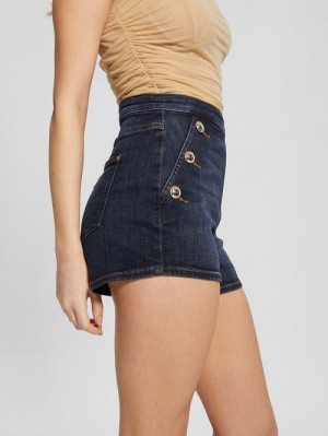 Guess Janae Denim Shorts Zwart | GUESS-SN26629