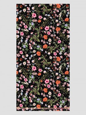 Guess Jannessa Floral Scarf Zwart | GUESS-SN30191