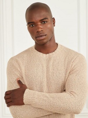 Guess Jaspe Crewneck Sweater Beige | GUESS-SN31002