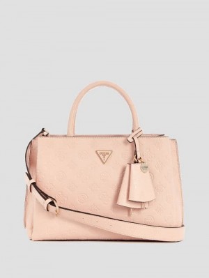Guess Jena Elite Luxury Satchel Roze | GUESS-SN29214
