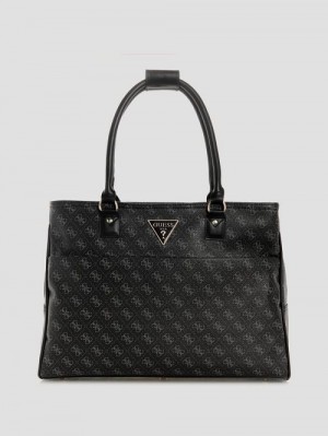 Guess Jesco Quattro G Shopper Tote Zwart | GUESS-SN31758