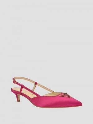 Guess Jesson Satin Kitten Heels Roze | GUESS-SN29849