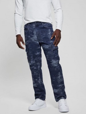 Guess Julianne Denim Cargo Pants Blauw | GUESS-SN30455