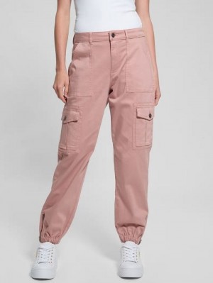 Guess Juno Cargo Joggers Roze | GUESS-SN28258