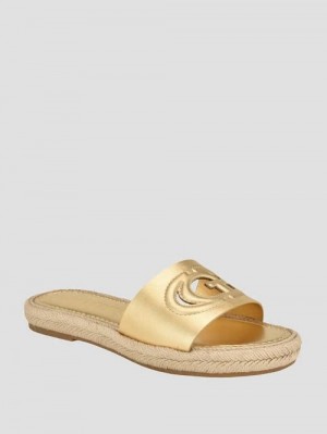 Guess Katica Espadrille Sandals Goud | GUESS-SN29723