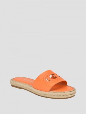 Guess Katica Espadrille Sandals Oranje | GUESS-SN29697