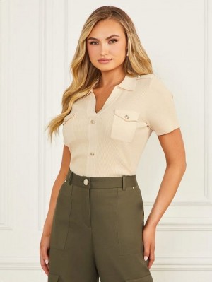Guess Katrin Sweater Shirt Wit | GUESS-SN27556