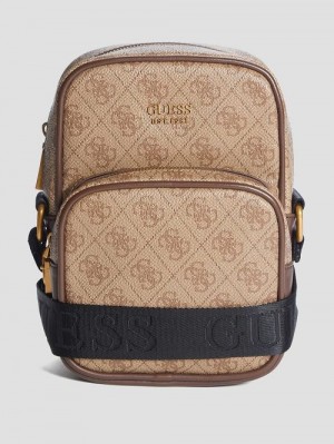 Guess Keith Quattro G Camera Bag Bruin | GUESS-SN31736