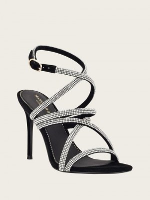 Guess Kentas Strappy Sandal Zwart | GUESS-SN29798