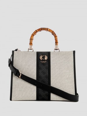 Guess Kerima Bamboo Tote Zwart | GUESS-SN28718