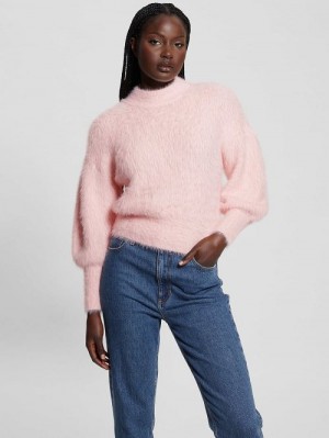 Guess Keyla Fuzzy Sweater Roze | GUESS-SN27517